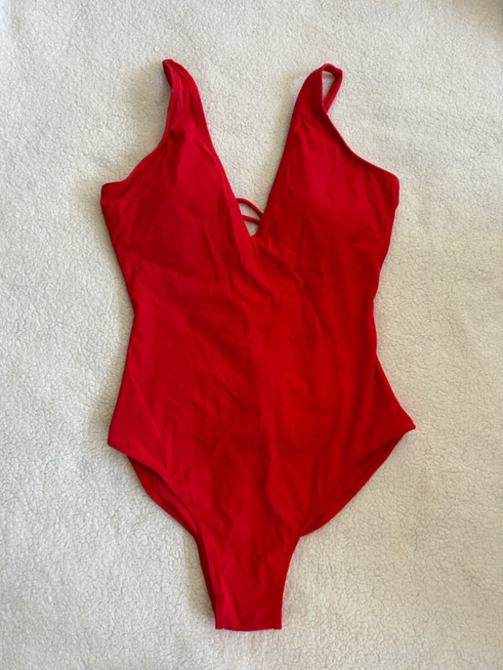 TA3 Plungey Red One-Piece Swimwear